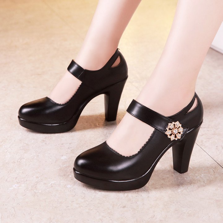 Thick round shoes high-heeled catwalk platform for women
