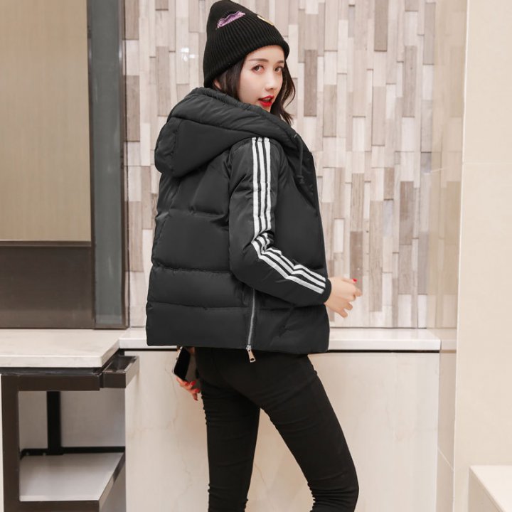 Hooded short cotton coat winter bread clothing for women