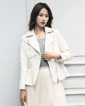 All-match coat Korean style leather coat for women