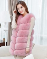 Splice Korean style vest imitation of fox fur waistcoat