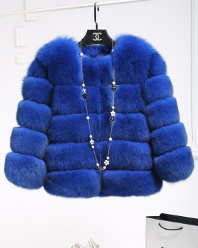 Imitation of fox fur splice fur coat slim coat for women