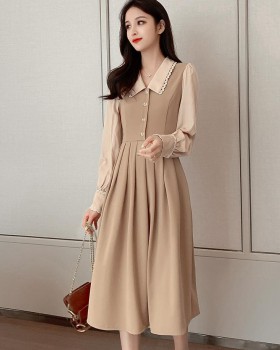 Autumn and winter France style long sleeve dress for women