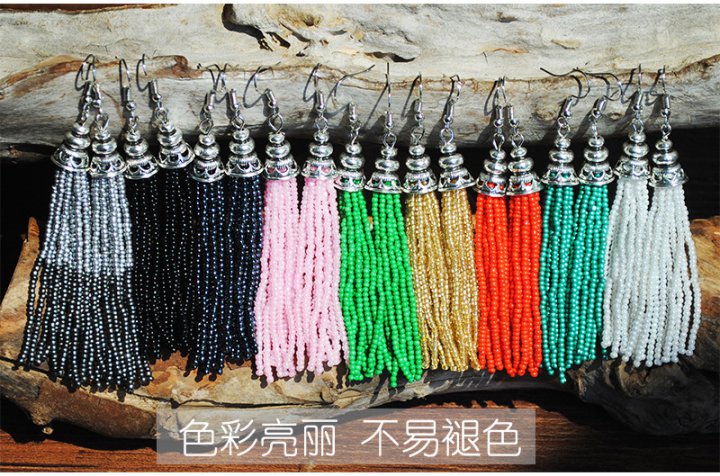 National style long accessories tassels earrings