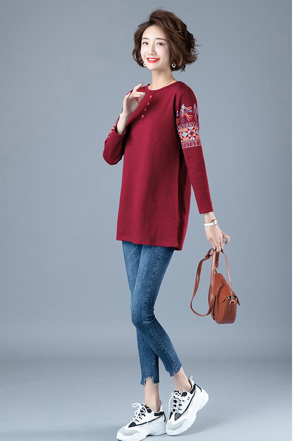 Pure cotton bottoming shirt Korean style tops for women
