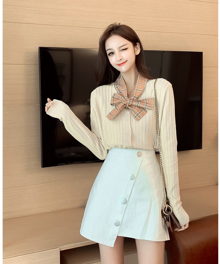 Knitted fashion and elegant cardigan bow sweater