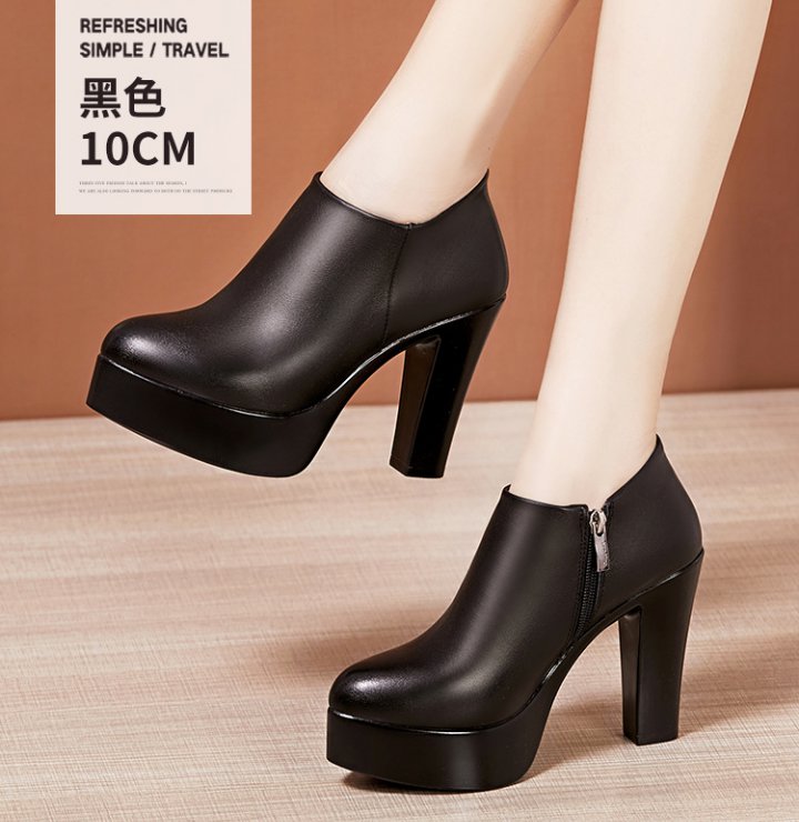 Thick high-heeled shoes large yard shoes for women