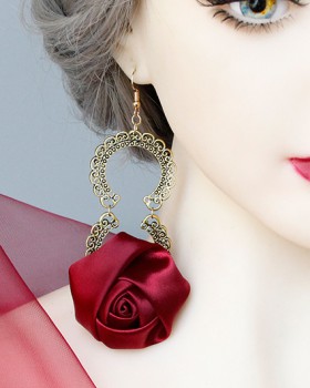Bride party prom ear-drop gift rose christmas earrings