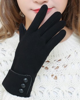 Plus velvet winter fleece Gloves for women