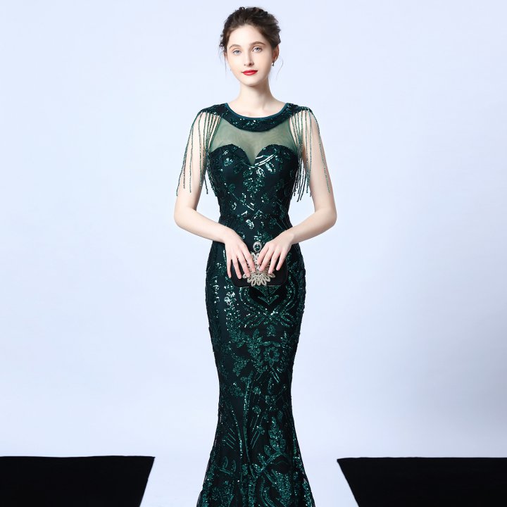 Mermaid elegant banquet noble evening dress for women