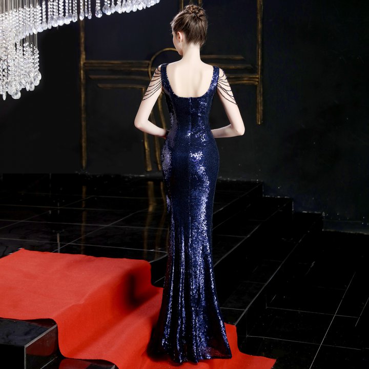 Party slim evening sexy chain preside evening dress