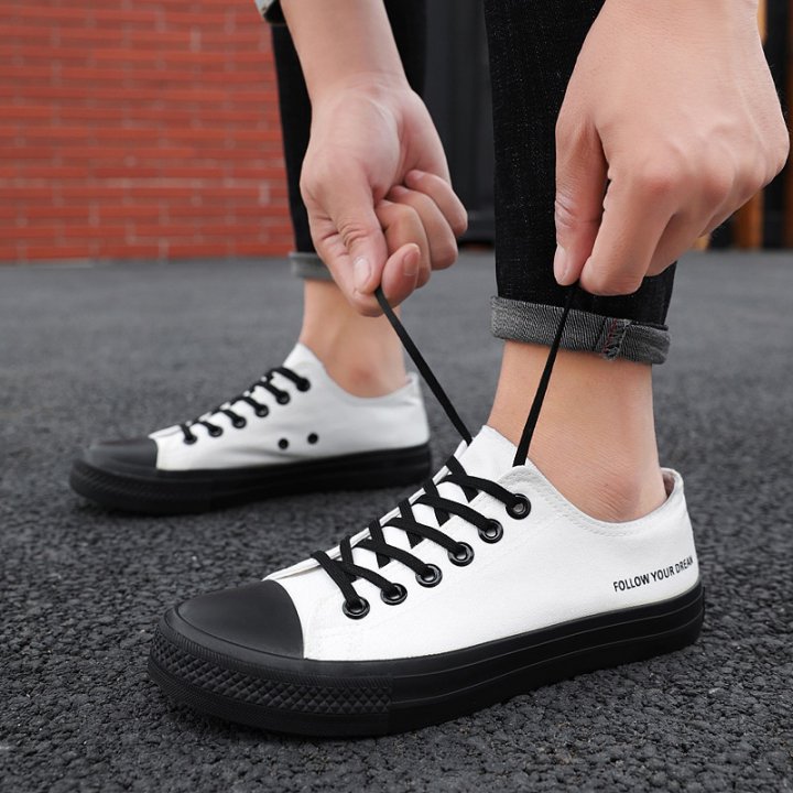 Korean style canvas shoes student board shoes for men