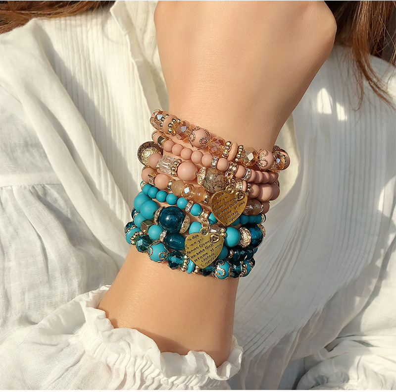 European style beads elasticity bracelets for women