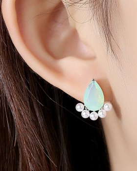 Creative fashion stud earrings inlay zircon earrings