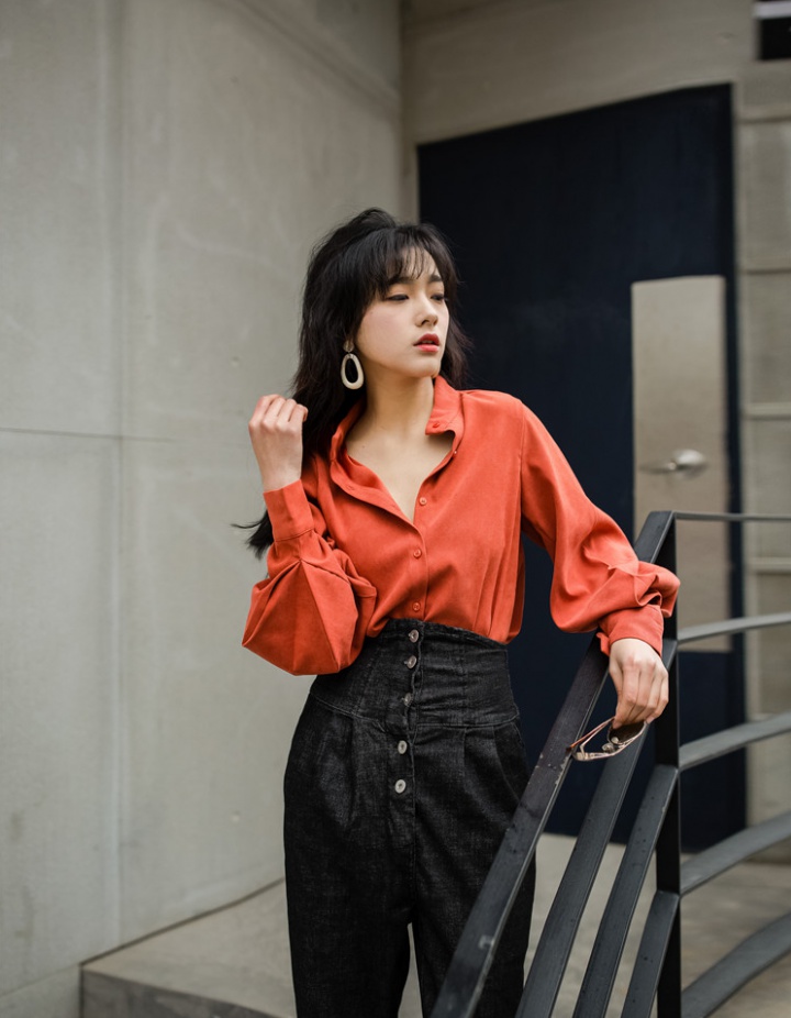 Fashion Korean style tops spring long sleeve shirt