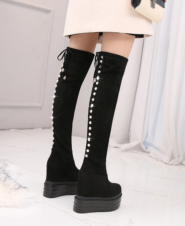 Slim within increased boots plus velvet thigh boots for women