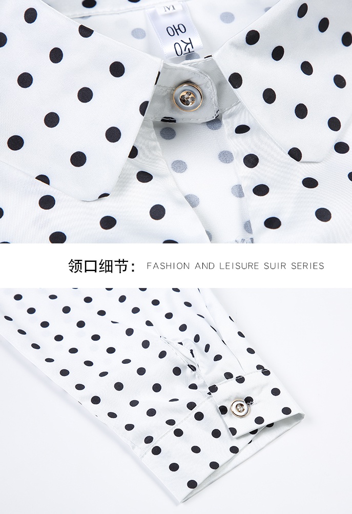 Imitation of silk Western style shirt long sleeve tops