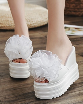 Trifle heighten flowers slipsole slippers for women