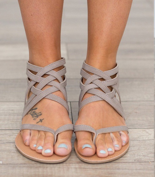 Cross bandage sandals large yard flip-flops for women