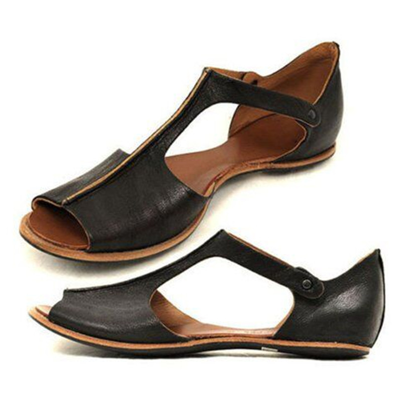 Flat large yard fish mouth sandals for women