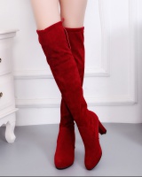 Round thick large yard European style high-heeled thigh boots