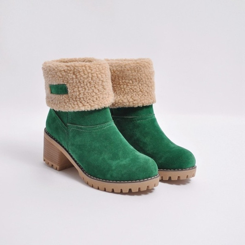 Winter half Boots thick short boots for women