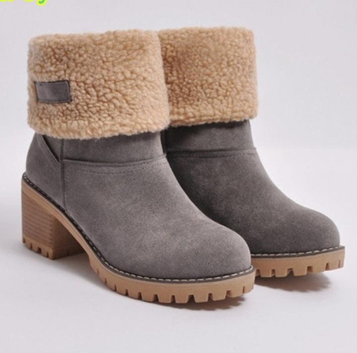 Winter half Boots thick short boots for women
