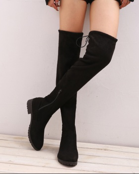 Large yard European style flat thigh boots for women