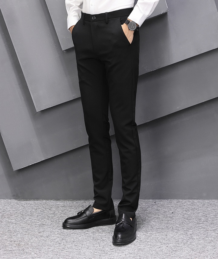 Slim straight long pants Casual black pants for men