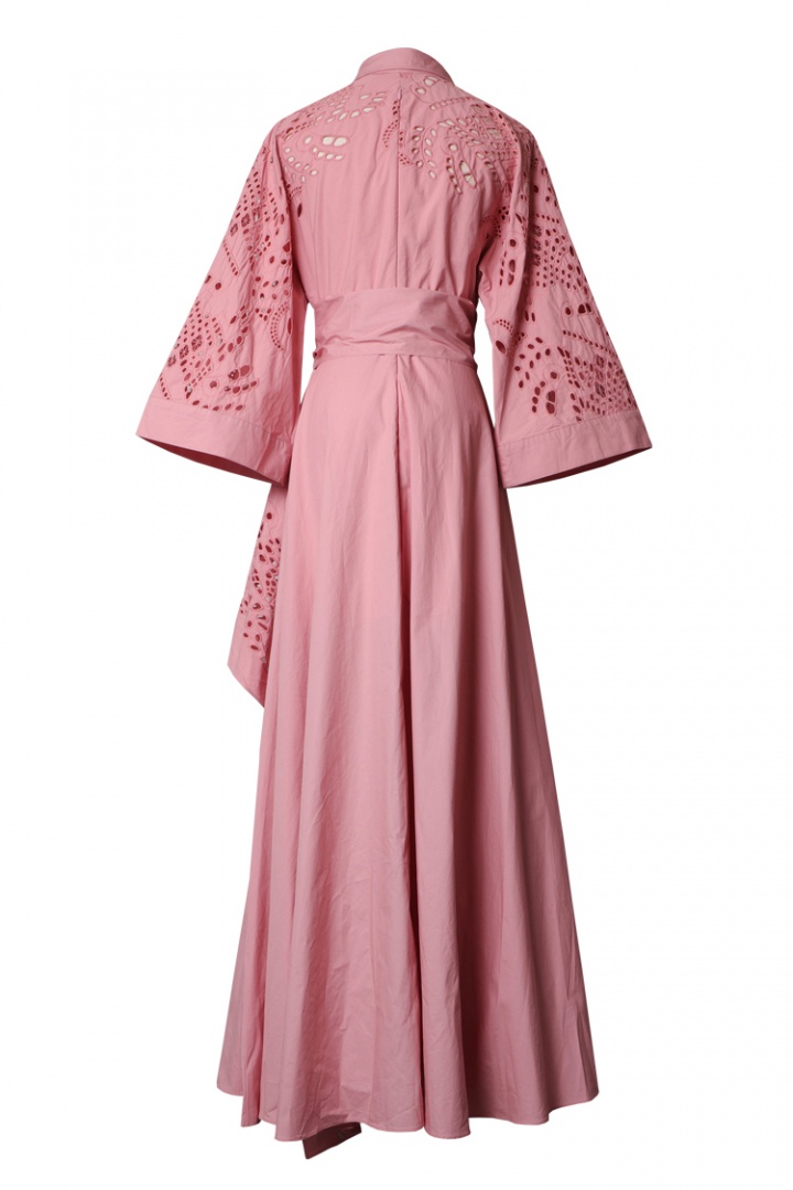 Cotton retro formal dress spring long dress for women