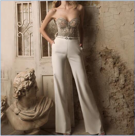 Sleeveless jumpsuit wrapped chest long pants for women