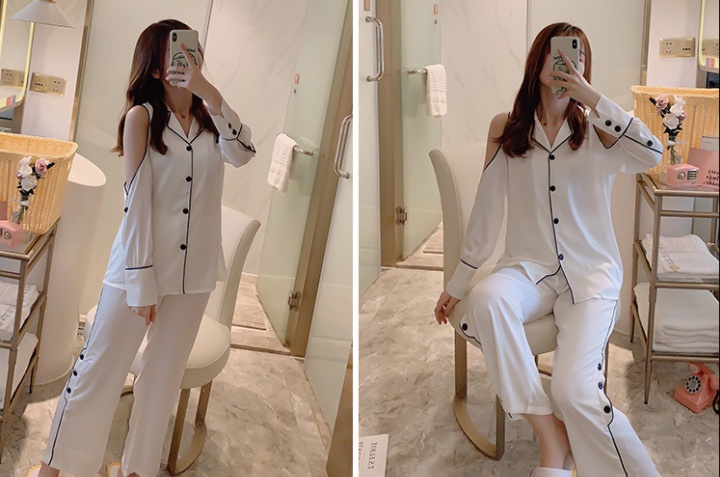 Silk long sleeve summer sweet pajamas a set for women