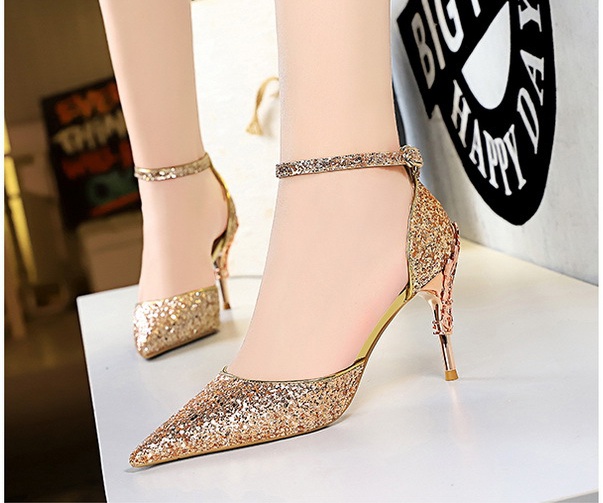Sexy high-heeled European style hollow sandals for women