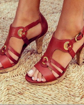High-heeled European style large yard summer sandals