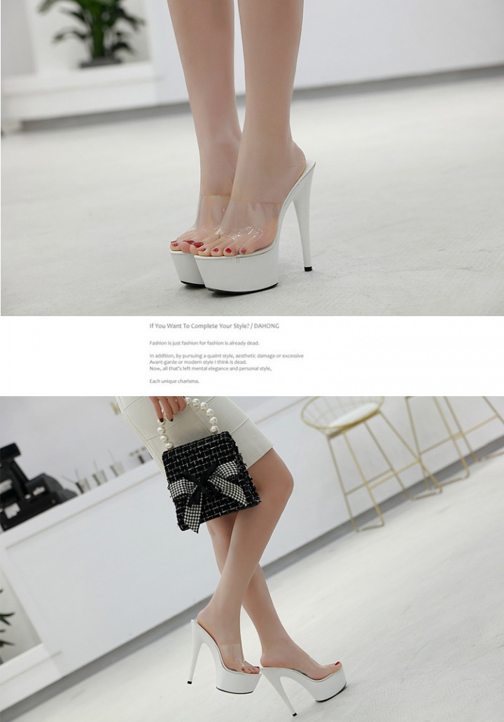 Fish mouth slippers sexy platform for women