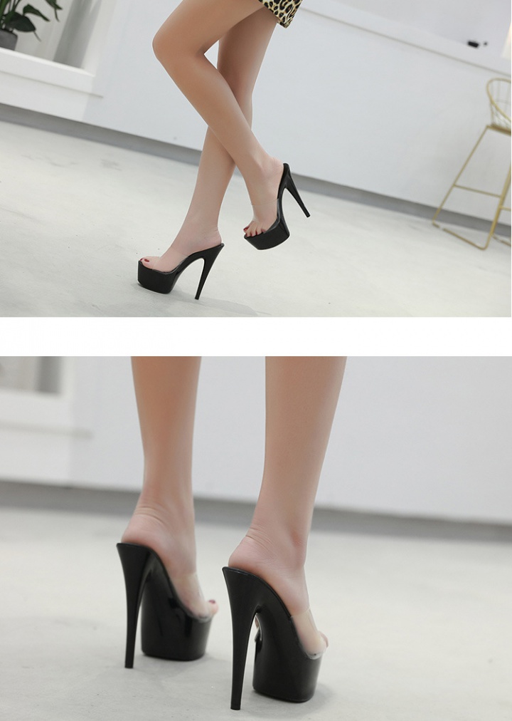 Fish mouth slippers sexy platform for women