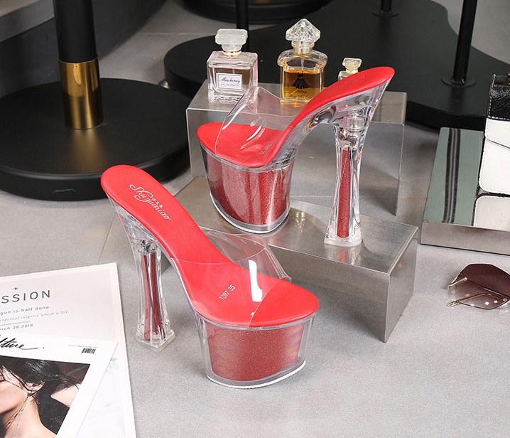 Model nightclub sandals Korean style high-heeled shoes