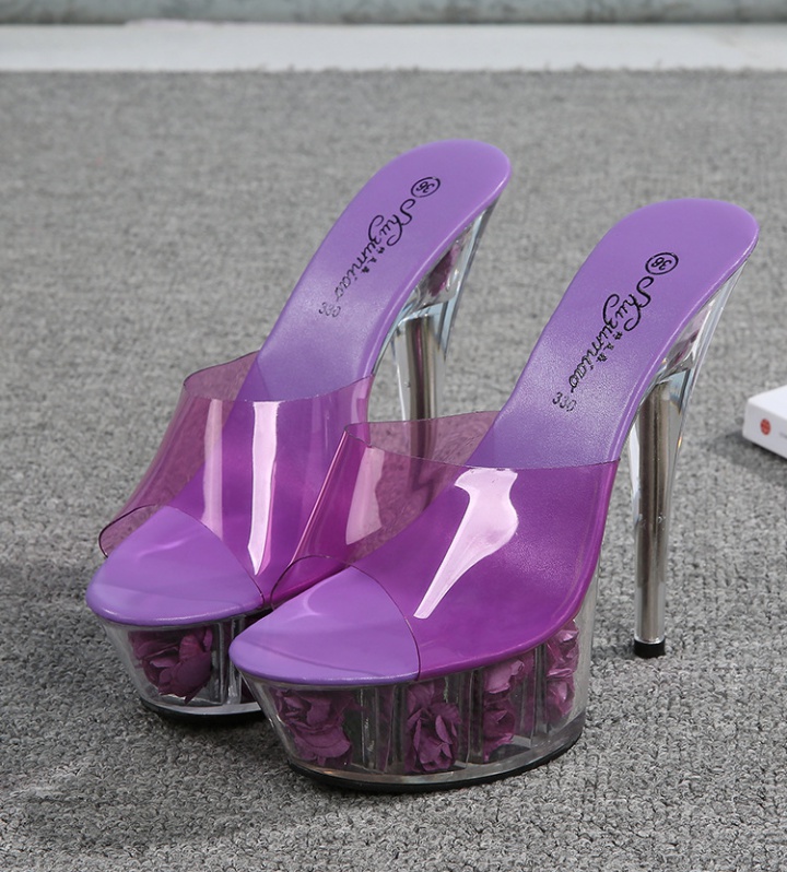 Crystal sandals catwalk platform for women