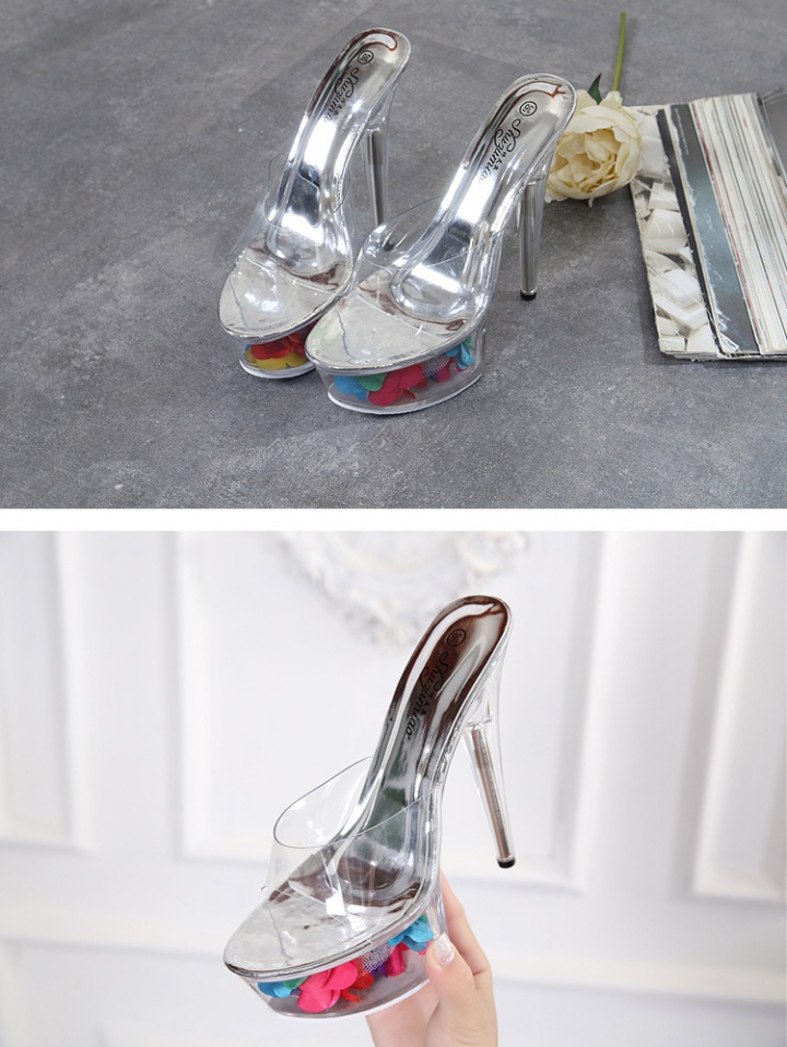Banquet sexy shoes crystal high-heeled wedding shoes