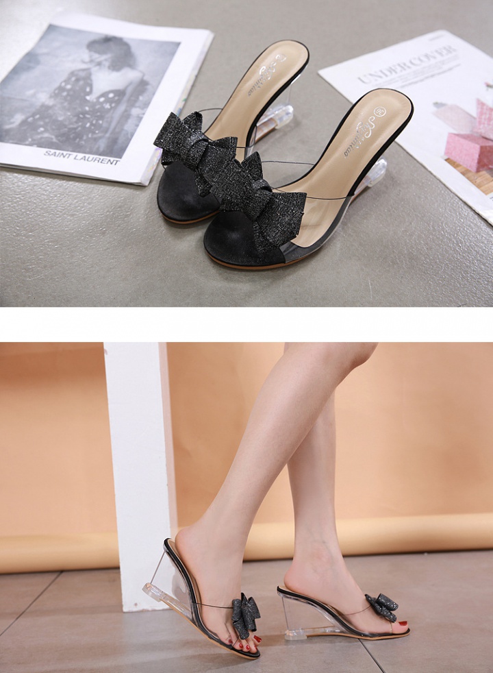 Transparent high-heeled shoes rhinestone sandals for women