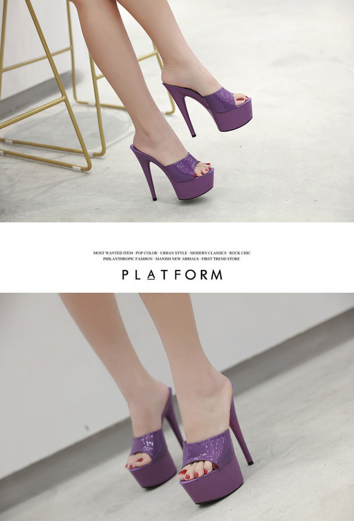 High platform patent leather shoes for women