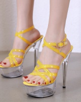 High-heeled not colors shoes transparent wedding shoes for women