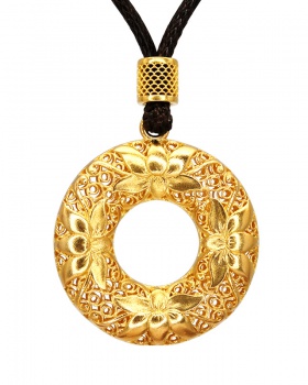 Gold fashion pendant hollow necklace for women