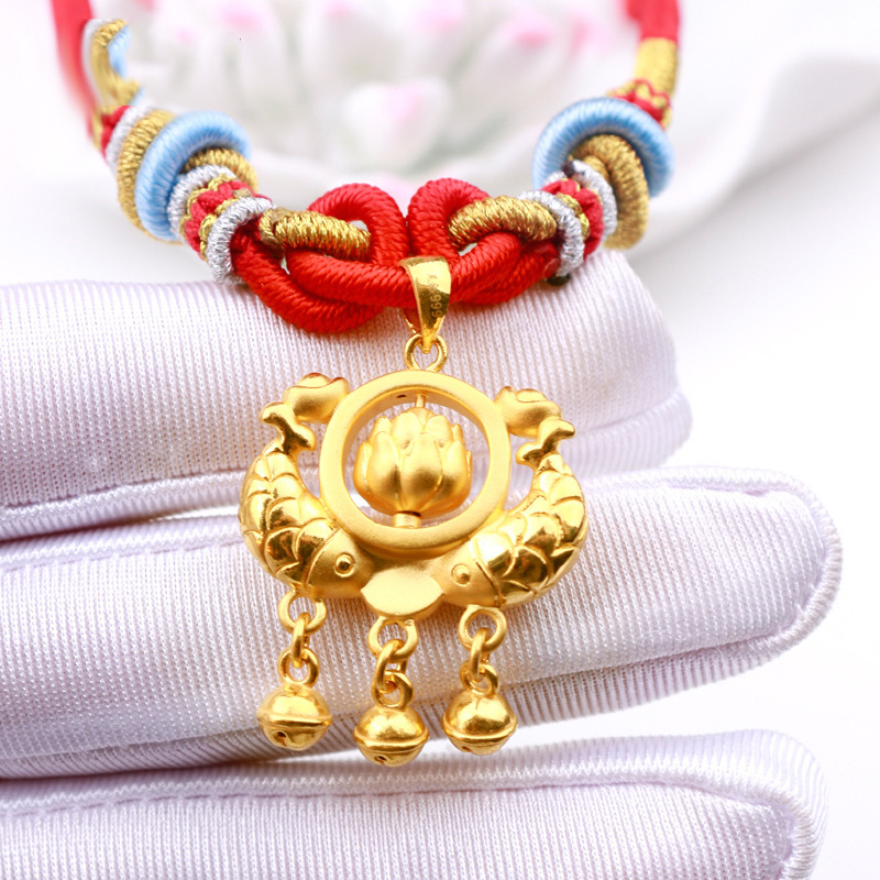 Gold pendant baby colors necklace