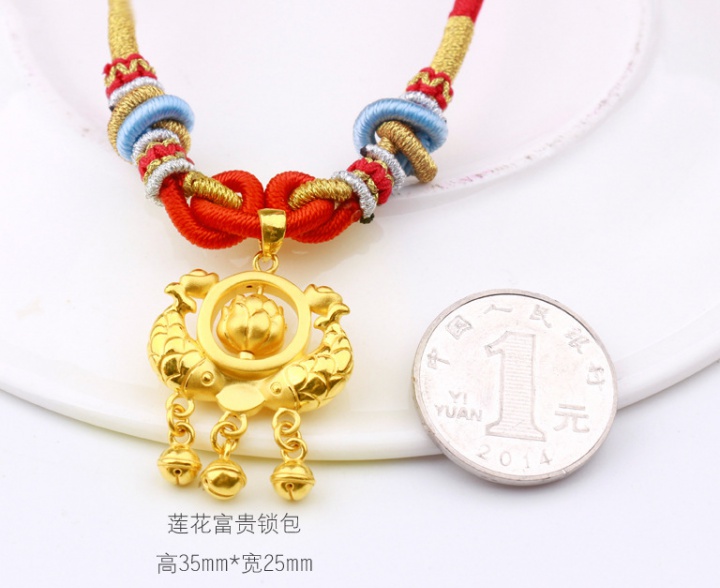 Gold pendant baby colors necklace