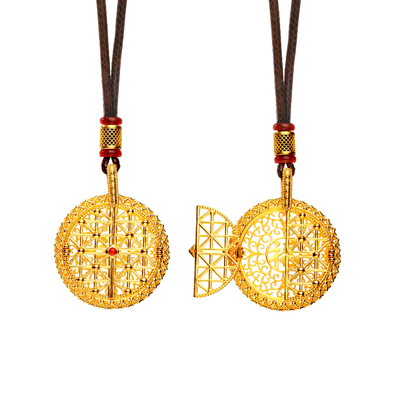 Pendant gold creative hollow necklace