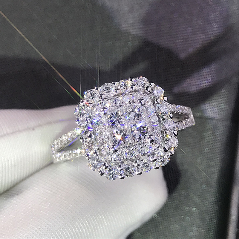 Wedding European style simulation diamond ring
