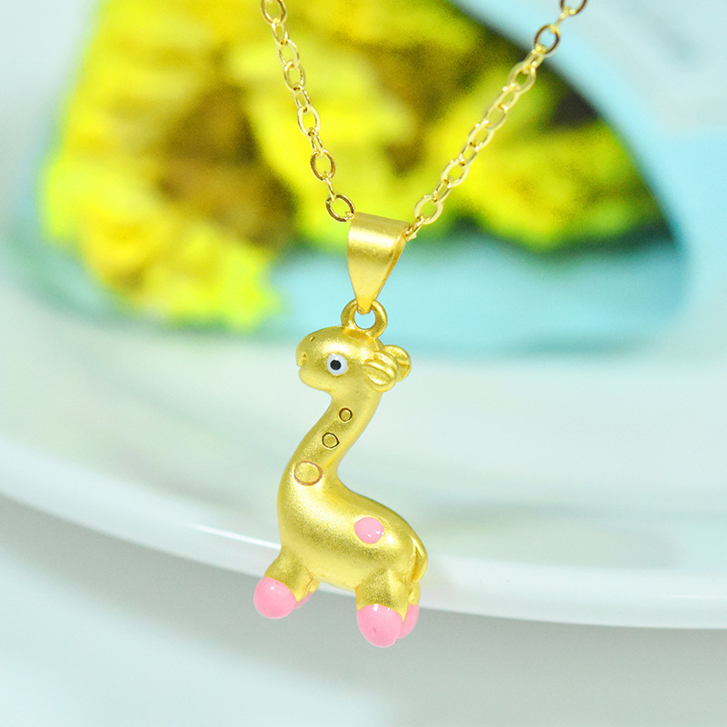 Lovely giraffe necklace pendant animal accessories