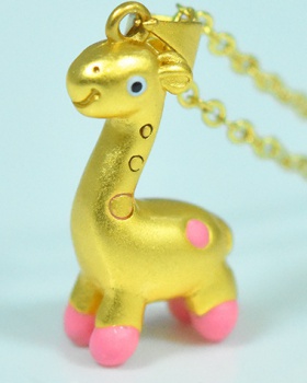 Lovely giraffe necklace pendant animal accessories