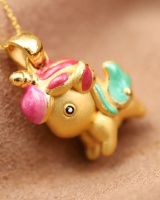Gold pendant rainbow lovely accessories