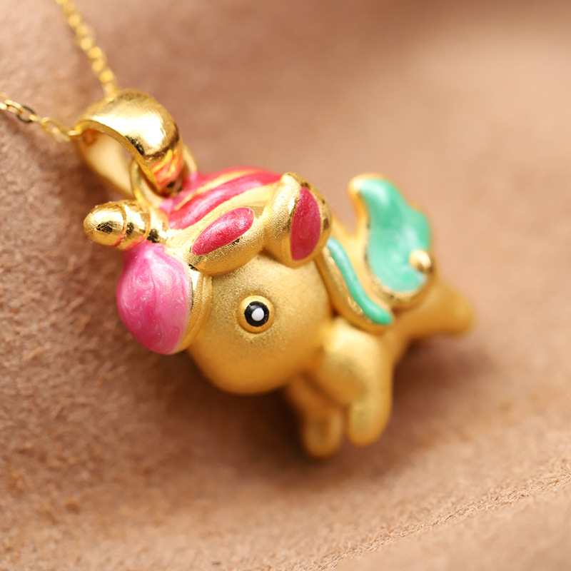 Gold pendant rainbow lovely accessories